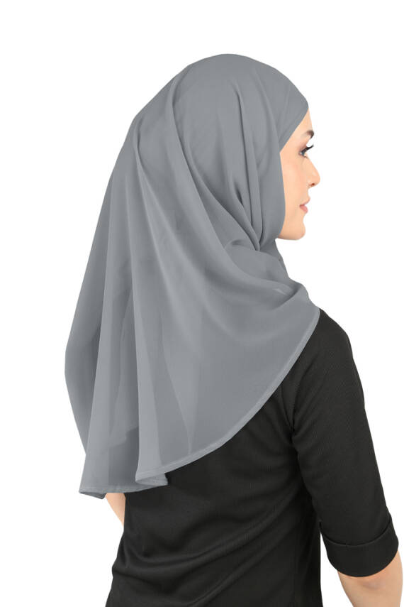 Boneli Şifon Oval Eşarp - 111