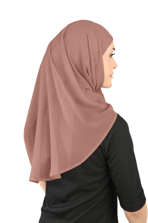 Boneli Şifon Oval Eşarp - 114