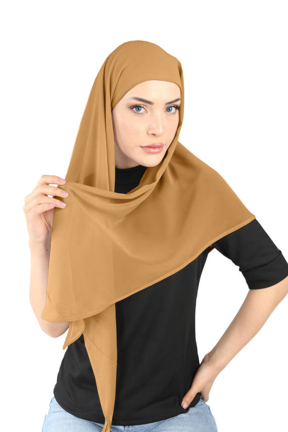 Boneli Şifon Oval Eşarp - 121