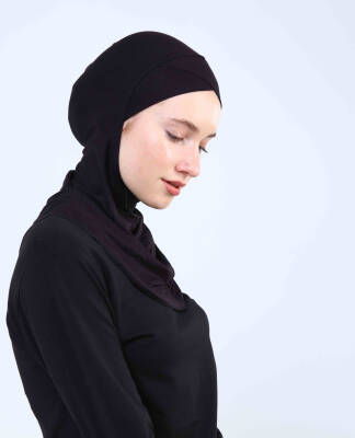 Çapraz Hijab Türban Çapraz Boyunluklu Bone - 4