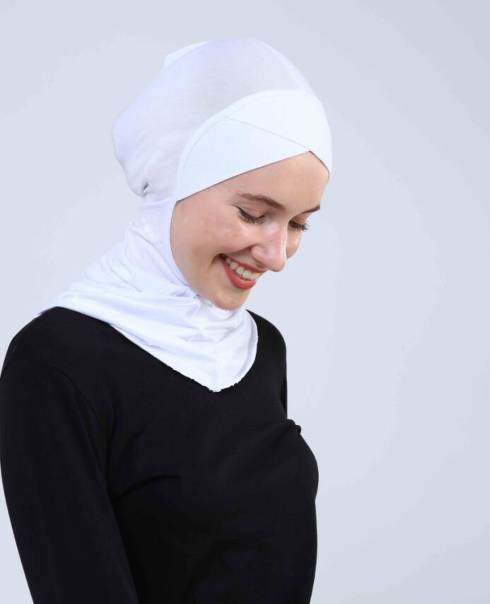 Çapraz Hijab Türban Çapraz Boyunluklu Bone - 12