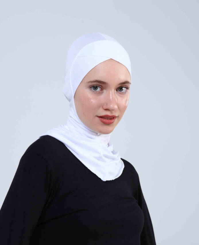 Çapraz Hijab Türban Çapraz Boyunluklu Bone - 13