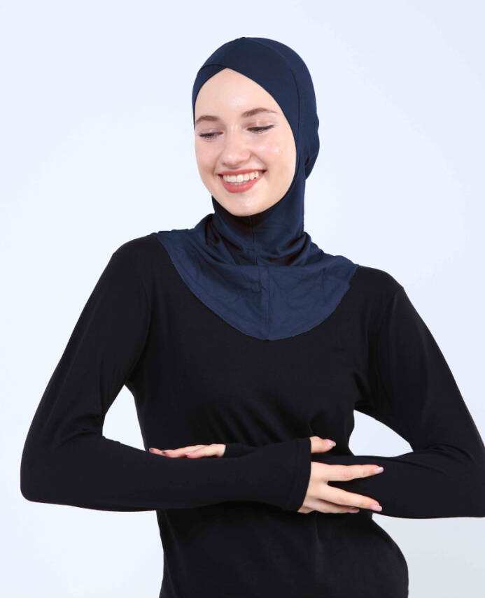 Çapraz Hijab Türban Çapraz Boyunluklu Bone - 22