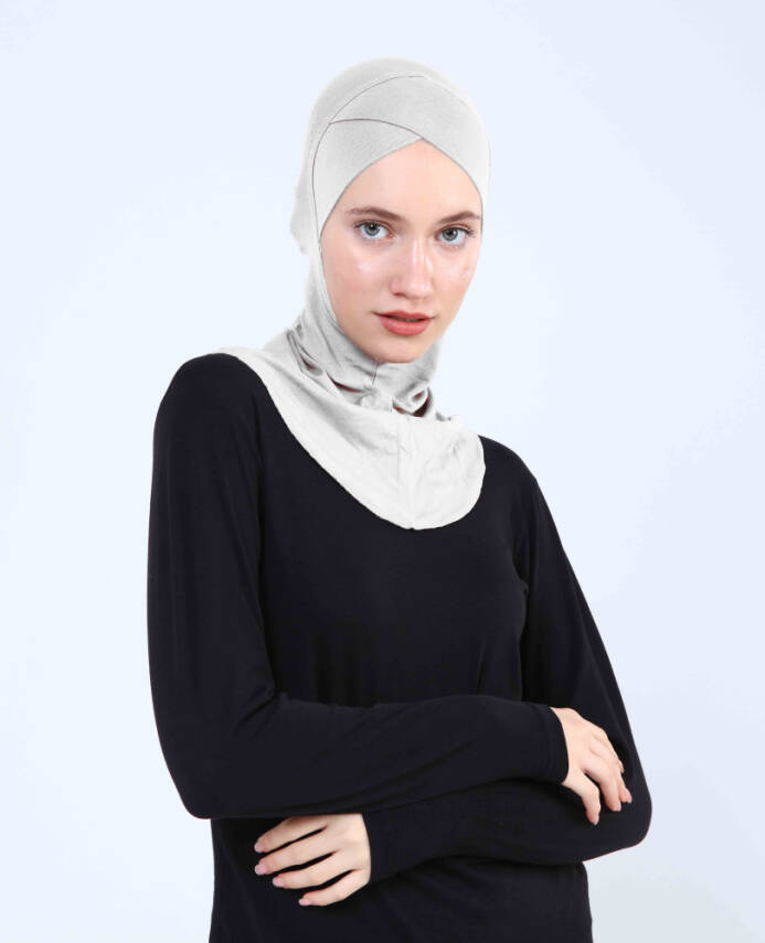 Çapraz Hijab Türban Çapraz Boyunluklu Bone - 25