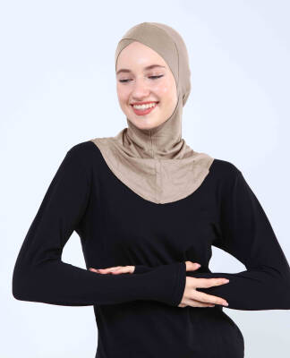 Çapraz Hijab Türban Çapraz Boyunluklu Bone - 50