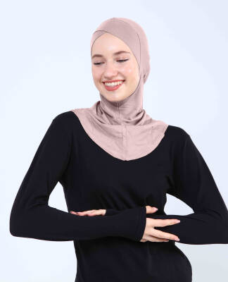 Çapraz Hijab Türban Çapraz Boyunluklu Bone - 62