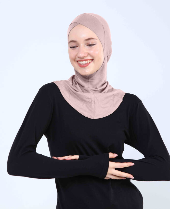 Çapraz Hijab Türban Çapraz Boyunluklu Bone - 62