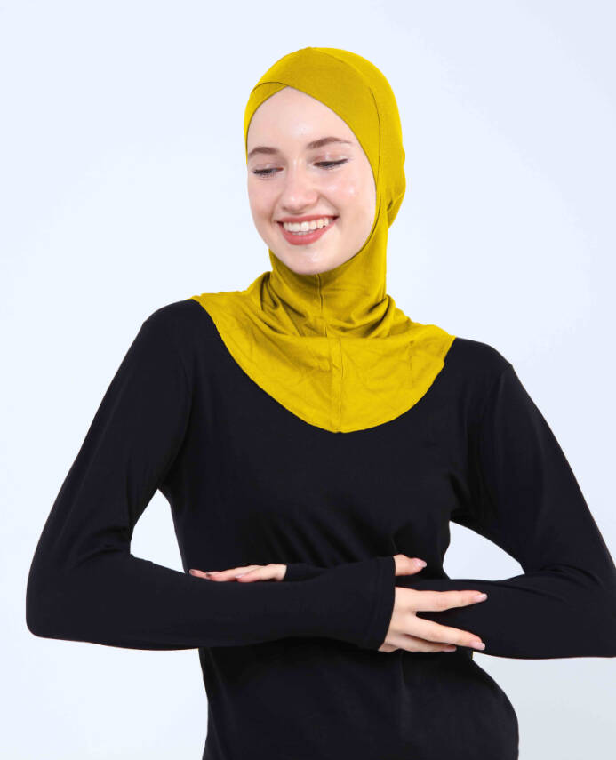 Çapraz Hijab Türban Çapraz Boyunluklu Bone - 74