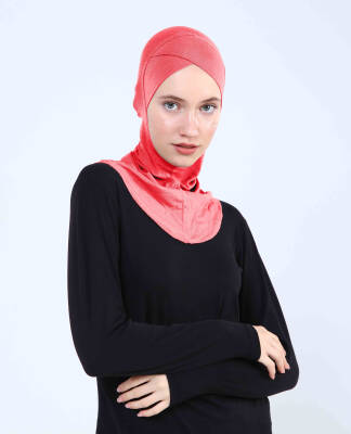 Çapraz Hijab Türban Çapraz Boyunluklu Bone - 77