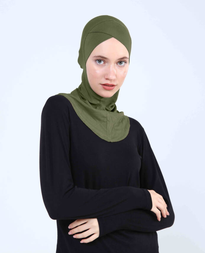 Çapraz Hijab Türban Çapraz Boyunluklu Bone - 83
