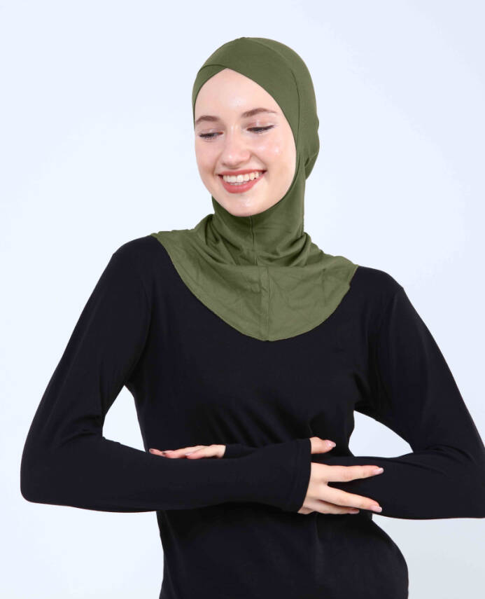Çapraz Hijab Türban Çapraz Boyunluklu Bone - 84
