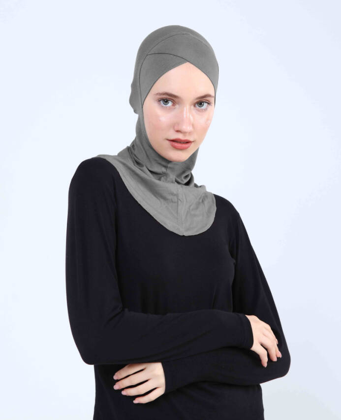 Çapraz Hijab Türban Çapraz Boyunluklu Bone - 87