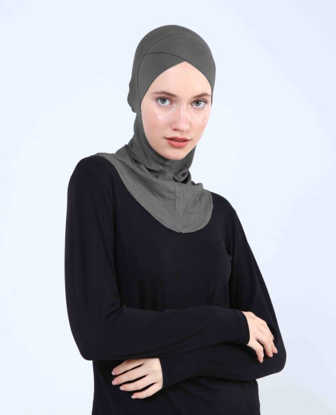 Çapraz Hijab Türban Çapraz Boyunluklu Bone - 91