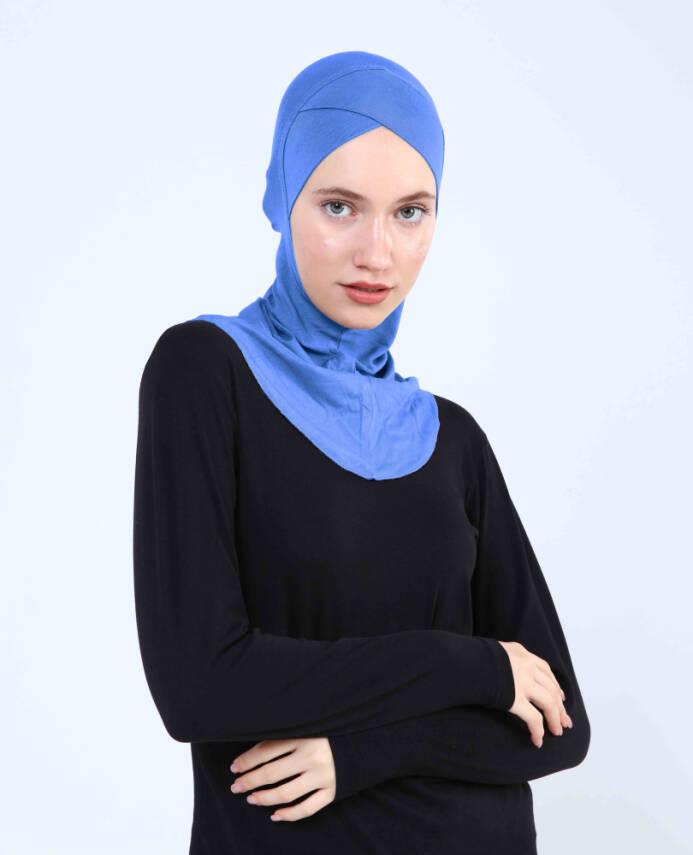 Çapraz Hijab Türban Çapraz Boyunluklu Bone - 95