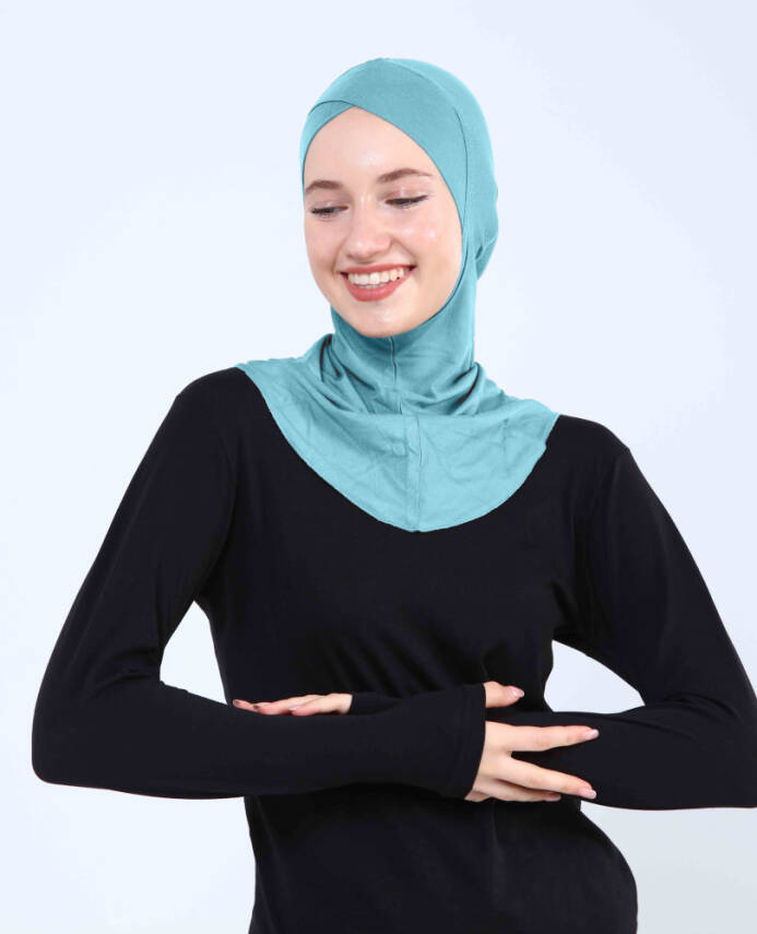 Çapraz Hijab Türban Çapraz Boyunluklu Bone - 100