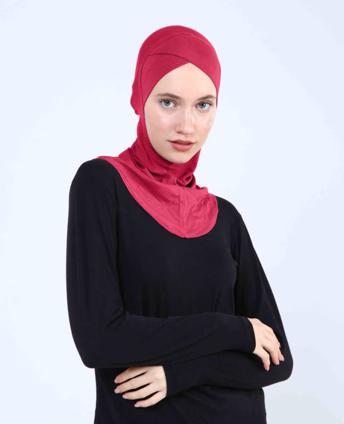 Çapraz Hijab Türban Çapraz Boyunluklu Bone - 107