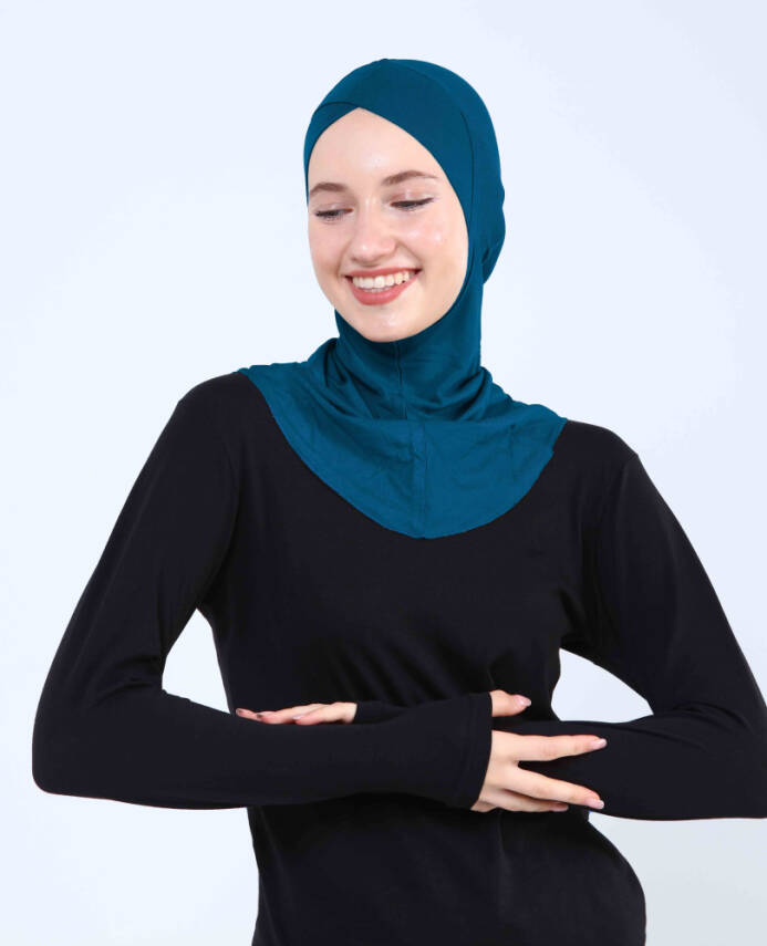 Çapraz Hijab Türban Çapraz Boyunluklu Bone - 112
