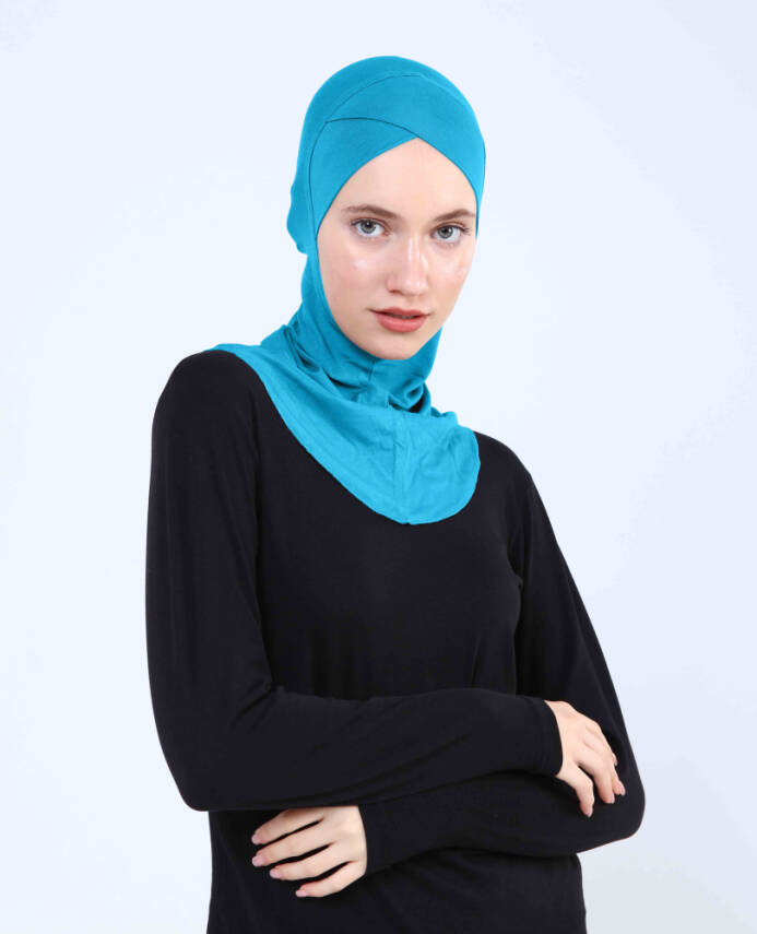 Çapraz Hijab Türban Çapraz Boyunluklu Bone - 115