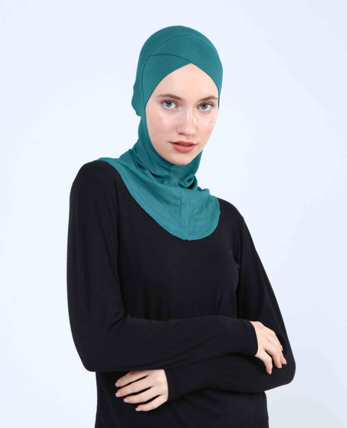 Çapraz Hijab Türban Çapraz Boyunluklu Bone - 123