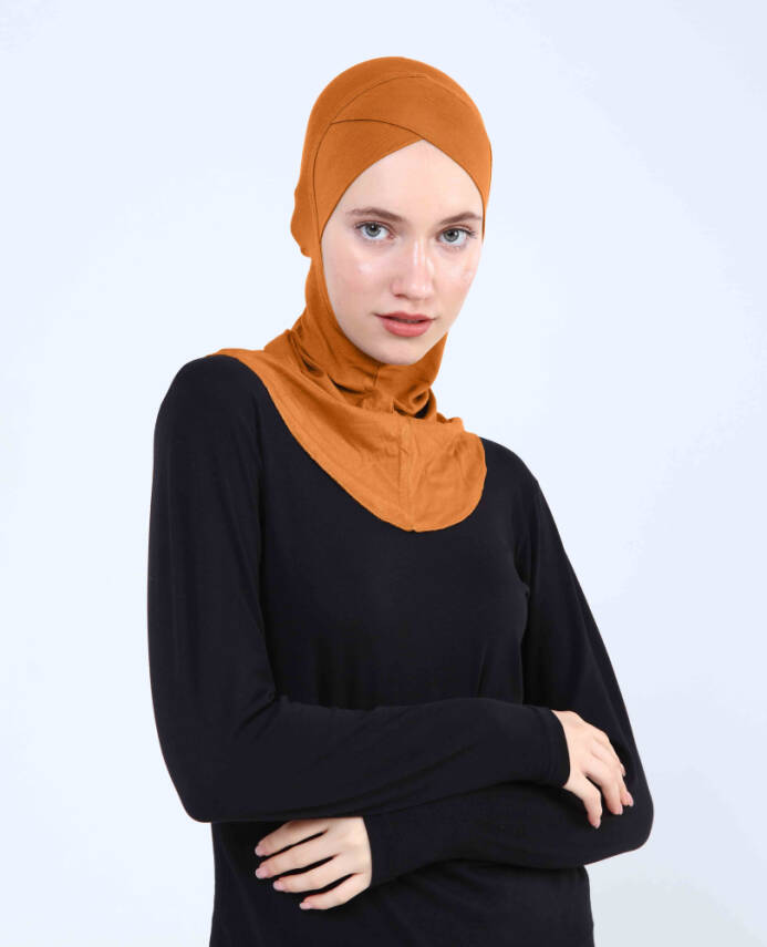 Çapraz Hijab Türban Çapraz Boyunluklu Bone - 127