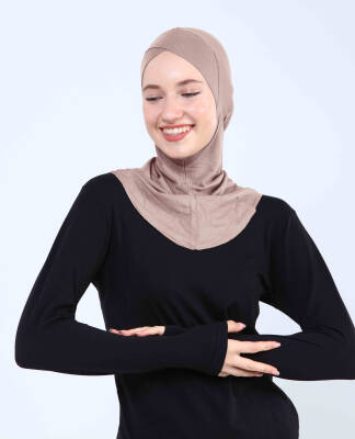 Çapraz Hijab Türban Çapraz Boyunluklu Bone - 132