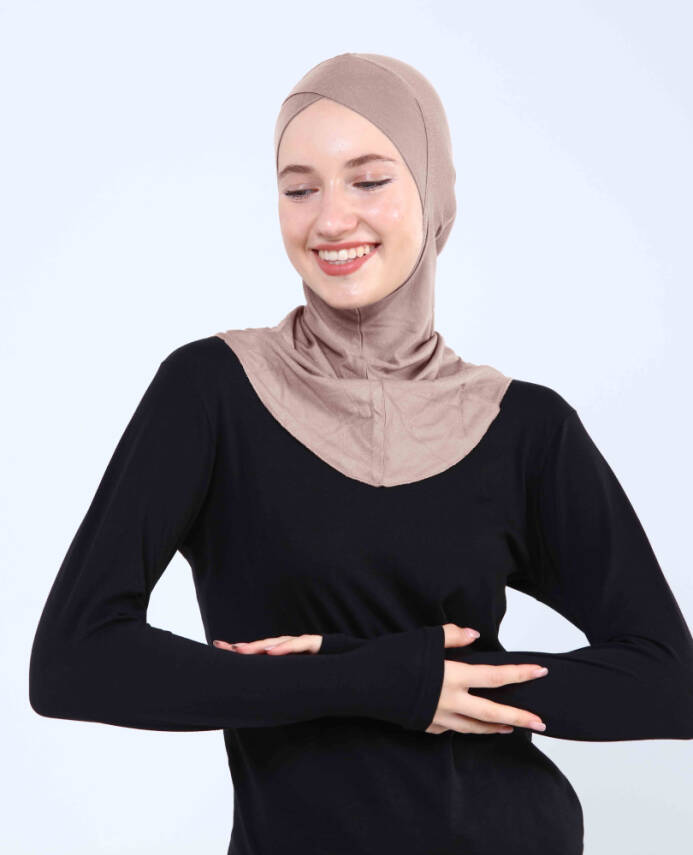 Çapraz Hijab Türban Çapraz Boyunluklu Bone - 132