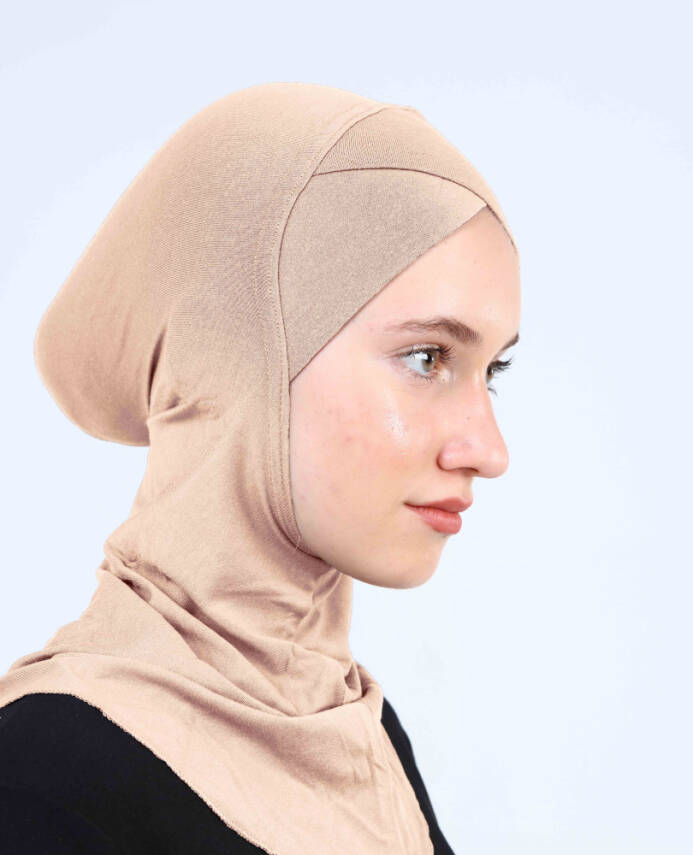 Çapraz Hijab Türban Çapraz Boyunluklu Bone - 137