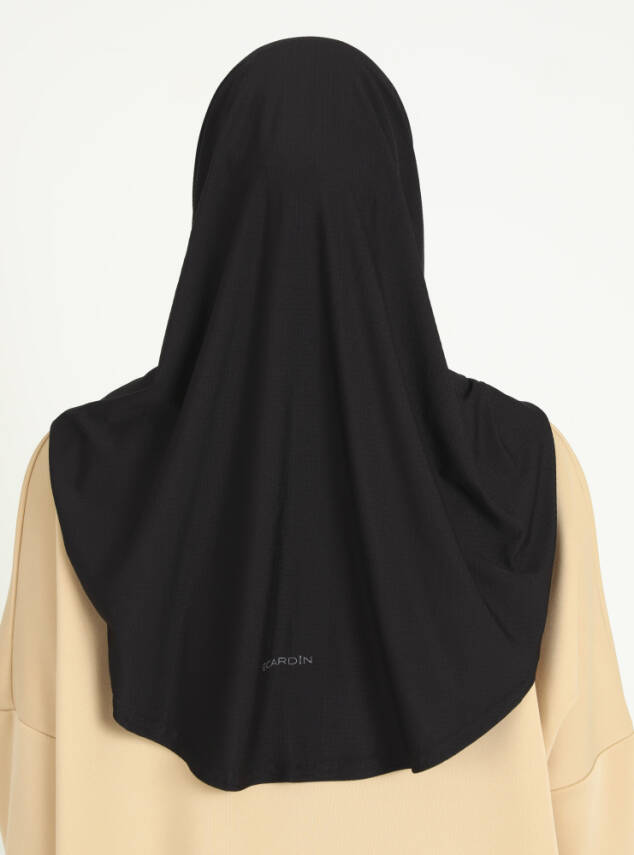 Çeneli Gözenekli Kumaş Scarfs Hijab - 4