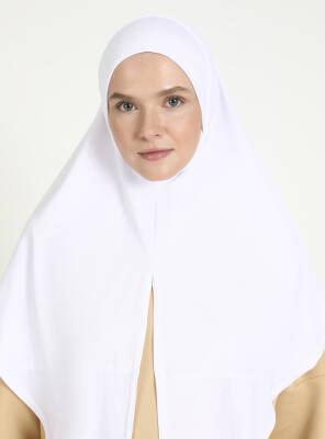 Çeneli Gözenekli Kumaş Scarfs Hijab - 9