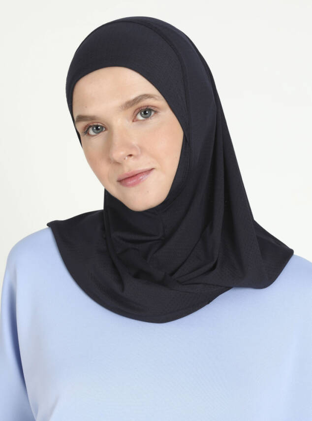 Çeneli Gözenekli Kumaş Scarfs Hijab - 11