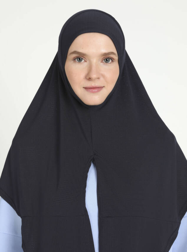 Çeneli Gözenekli Kumaş Scarfs Hijab - 13