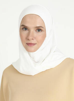 Çeneli Gözenekli Kumaş Scarfs Hijab - 15