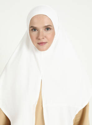 Çeneli Gözenekli Kumaş Scarfs Hijab - 16