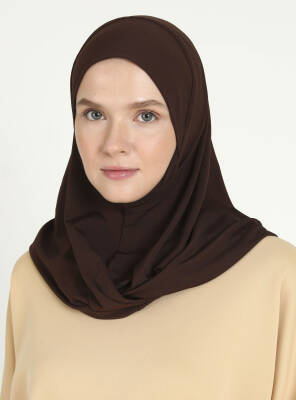 Çeneli Gözenekli Kumaş Scarfs Hijab - 19