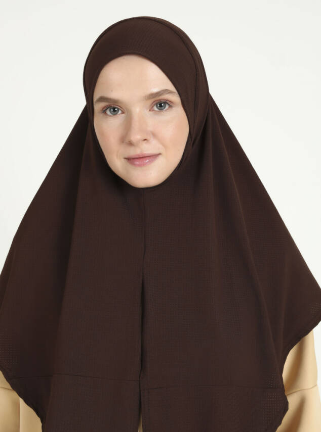 Çeneli Gözenekli Kumaş Scarfs Hijab - 21