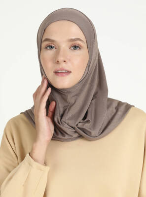 Çeneli Gözenekli Kumaş Scarfs Hijab - 22