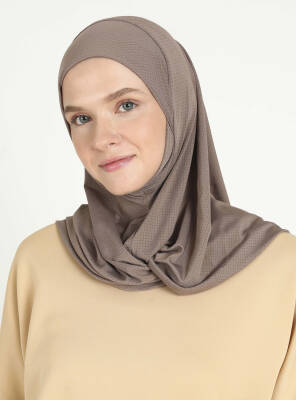 Çeneli Gözenekli Kumaş Scarfs Hijab - 23