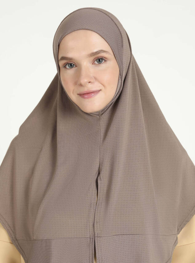 Çeneli Gözenekli Kumaş Scarfs Hijab - 25