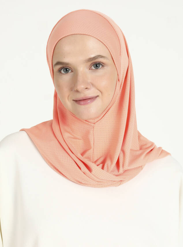 Çeneli Gözenekli Kumaş Scarfs Hijab - 34
