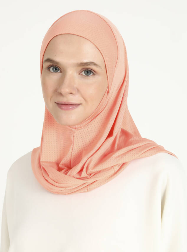 Çeneli Gözenekli Kumaş Scarfs Hijab - 35