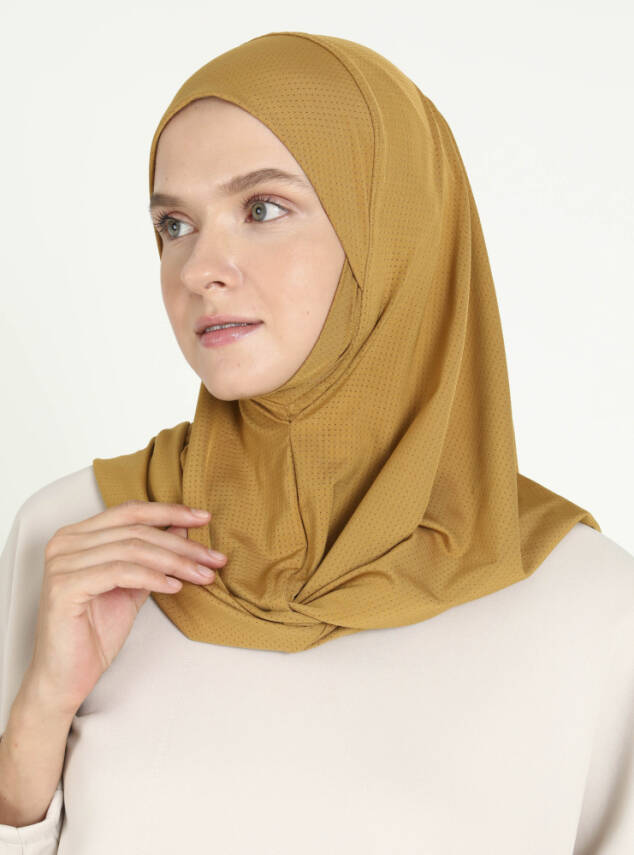 Çeneli Gözenekli Kumaş Scarfs Hijab - 39