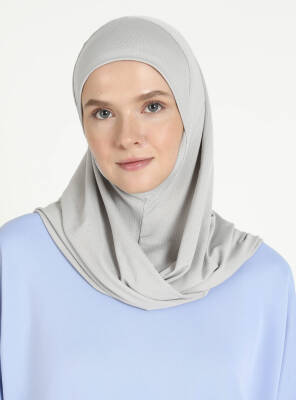 Çeneli Gözenekli Kumaş Scarfs Hijab - 42