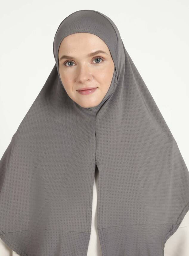Çeneli Gözenekli Kumaş Scarfs Hijab - 49