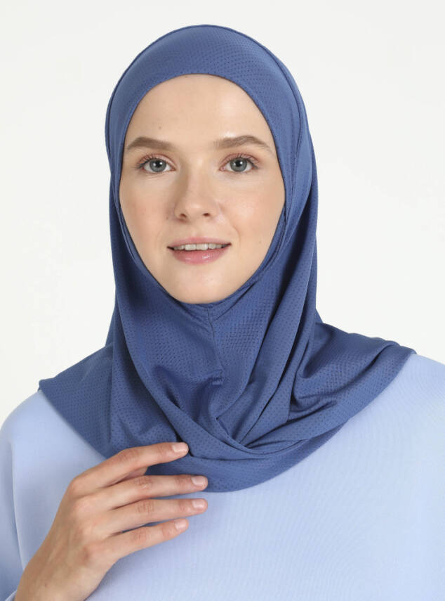 Çeneli Gözenekli Kumaş Scarfs Hijab - 54