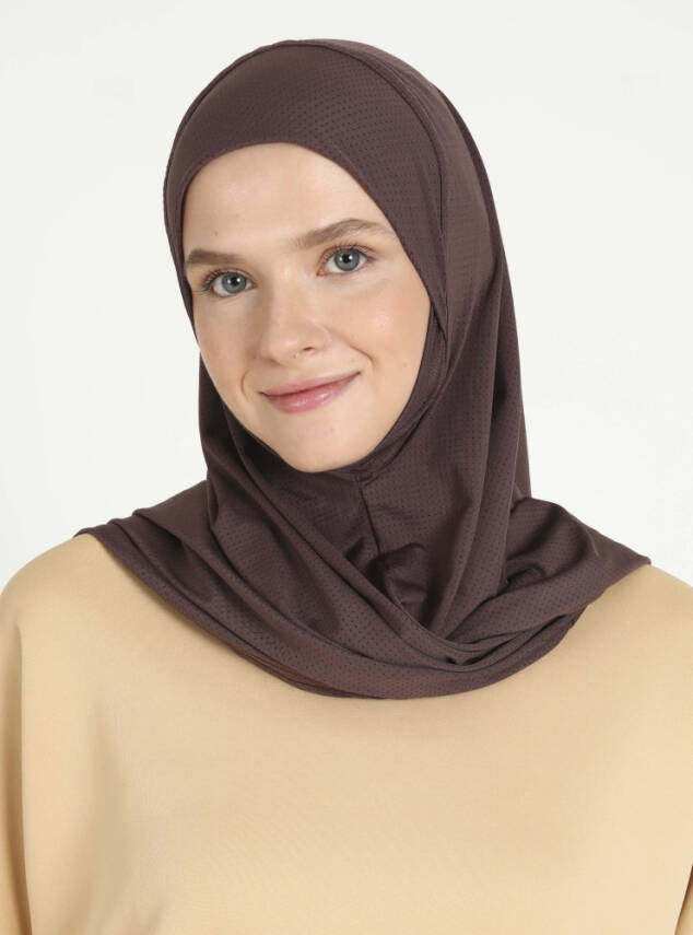 Çeneli Gözenekli Kumaş Scarfs Hijab - 59