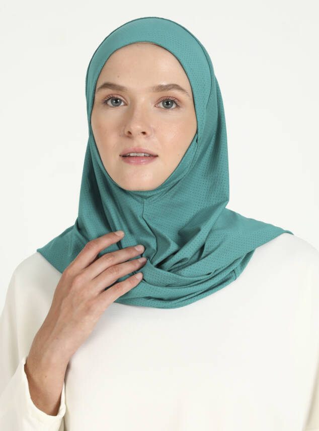 Çeneli Gözenekli Kumaş Scarfs Hijab - 62