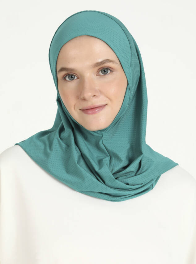 Çeneli Gözenekli Kumaş Scarfs Hijab - 63
