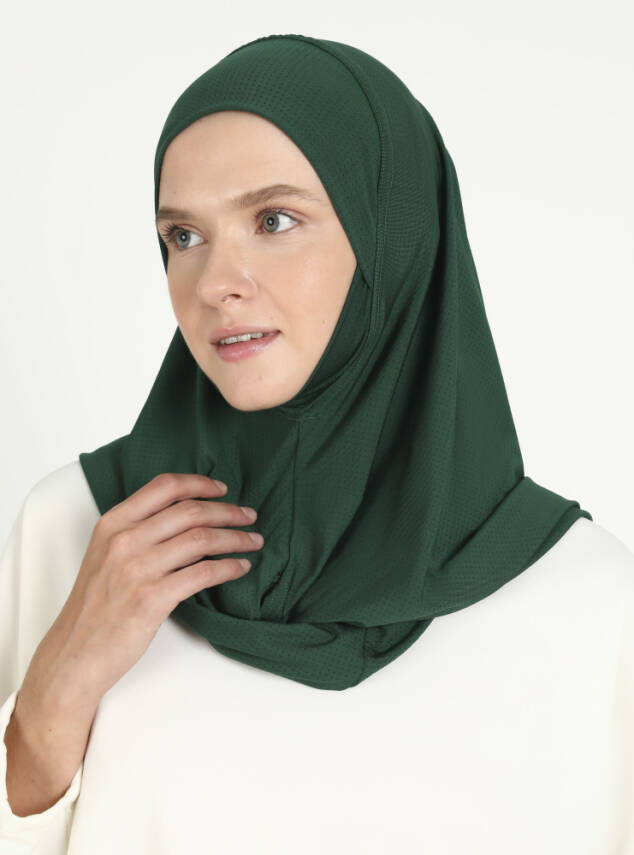 Çeneli Gözenekli Kumaş Scarfs Hijab - 66