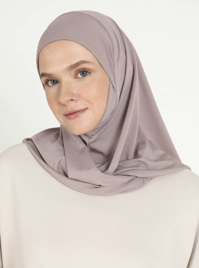 Çeneli Gözenekli Kumaş Scarfs Hijab - 71