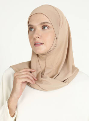 Çeneli Gözenekli Kumaş Scarfs Hijab - Ecardin